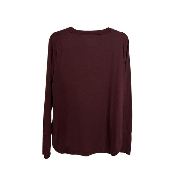 Athleta Uptempo Top Womens Medium Long Sleeve Pullover Auberge Heather Athletic - Picture 3 of 7